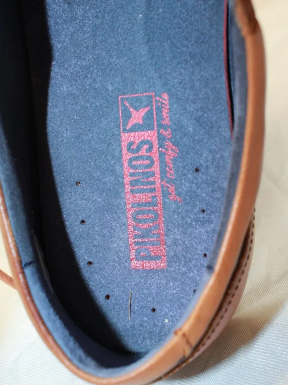 Pikolinos Size 43 (US 9.5-10) Brown Smooth Calf Skin Leather Avila Lace Up Shoes